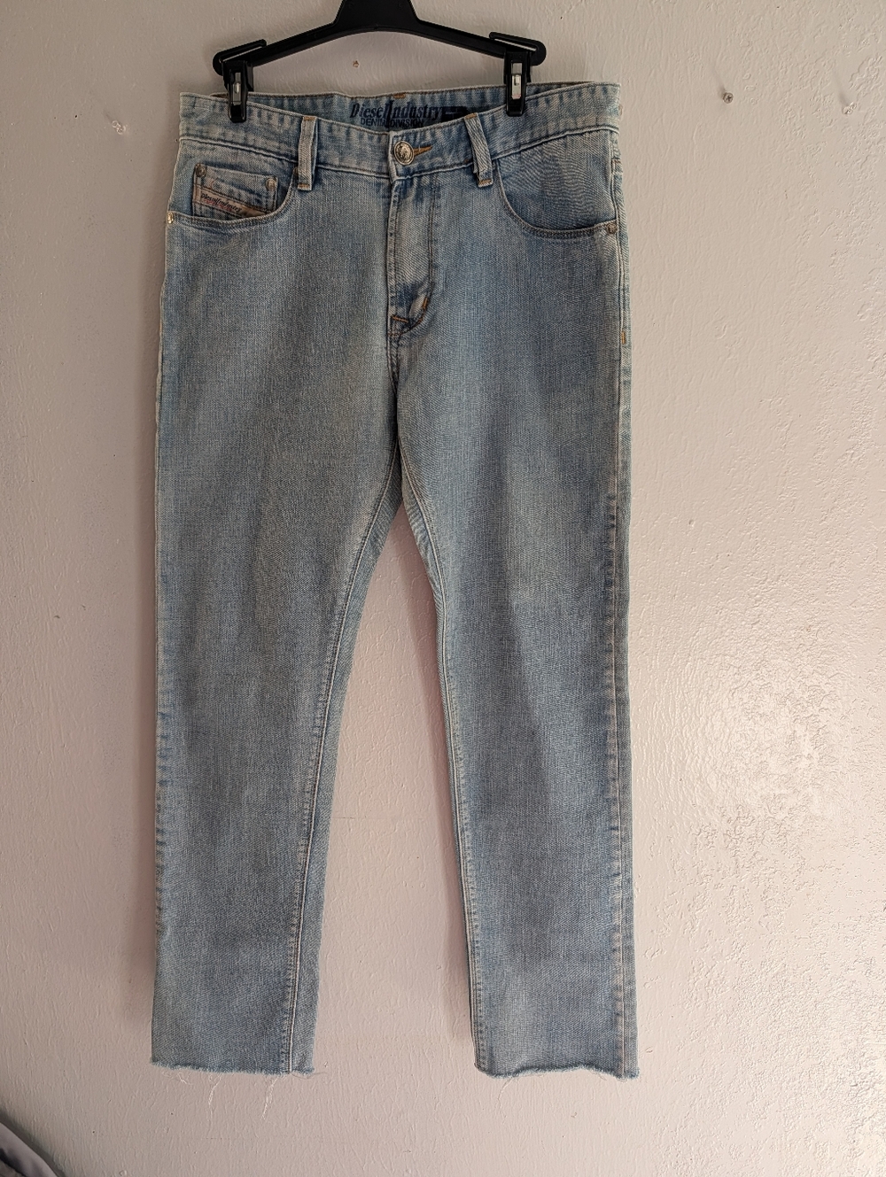 Diesel Industry Light Blue Slim Straight Men's Jeans As Is